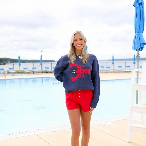 Bailey Rose Navy Lobster Sweater S - Picture 4 of 5